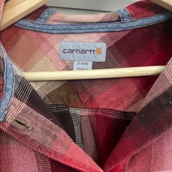 Red Plaid Hooded Shirt - Picture 3 of 3